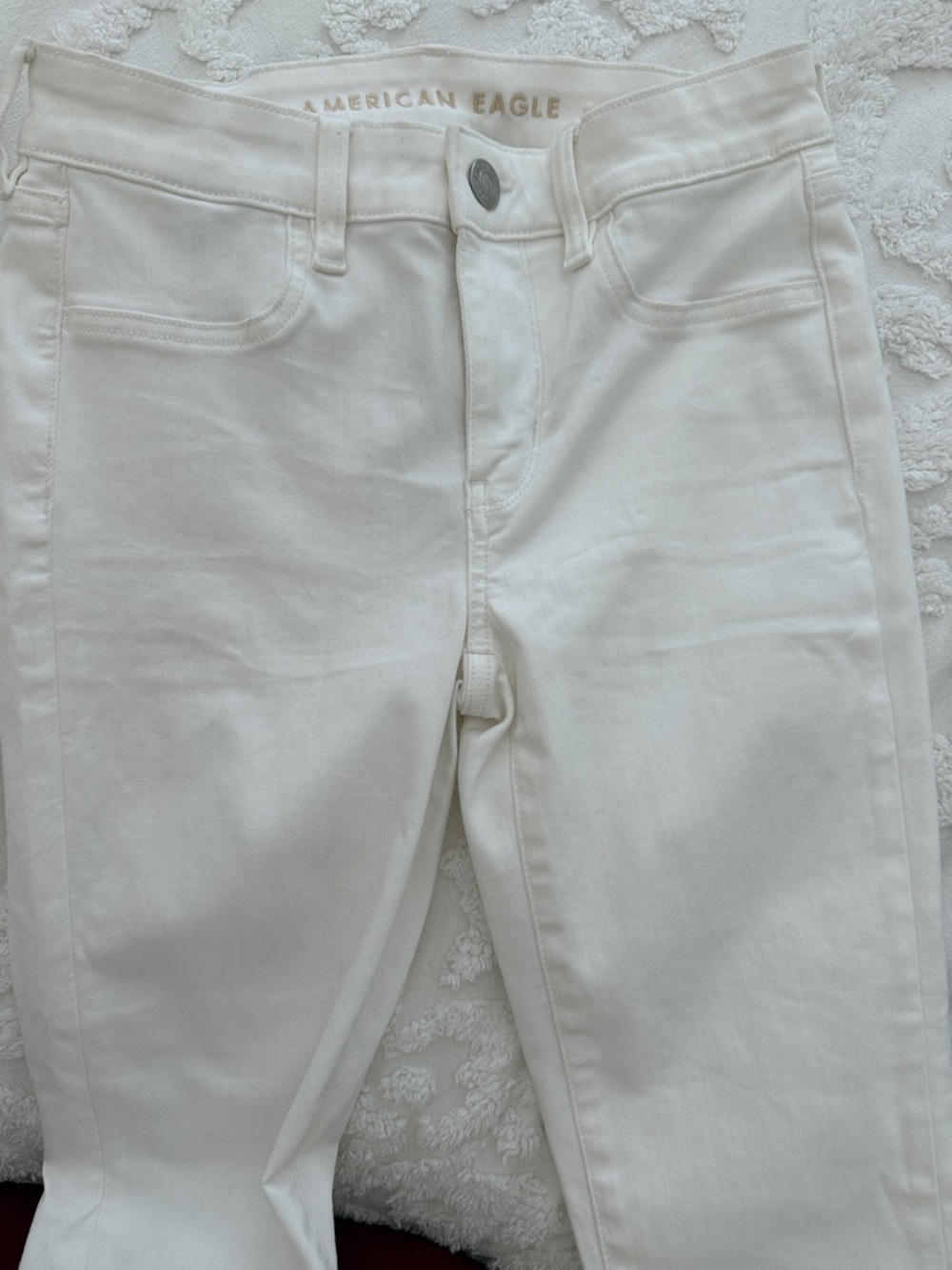 American Eagle Outfitters Women's Off-White Skinny Jeans next level stretch